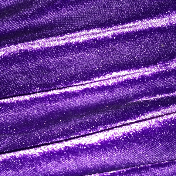 NWT Bridge Violet Velvet Open Back Tie Long Sleeve Zip Dolman Sleeve Party Dress - Picture 11 of 14